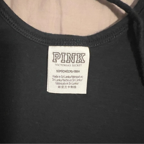 PINK Victoria's Secret Black Tank Top with White Logo - Picture 3 of 3